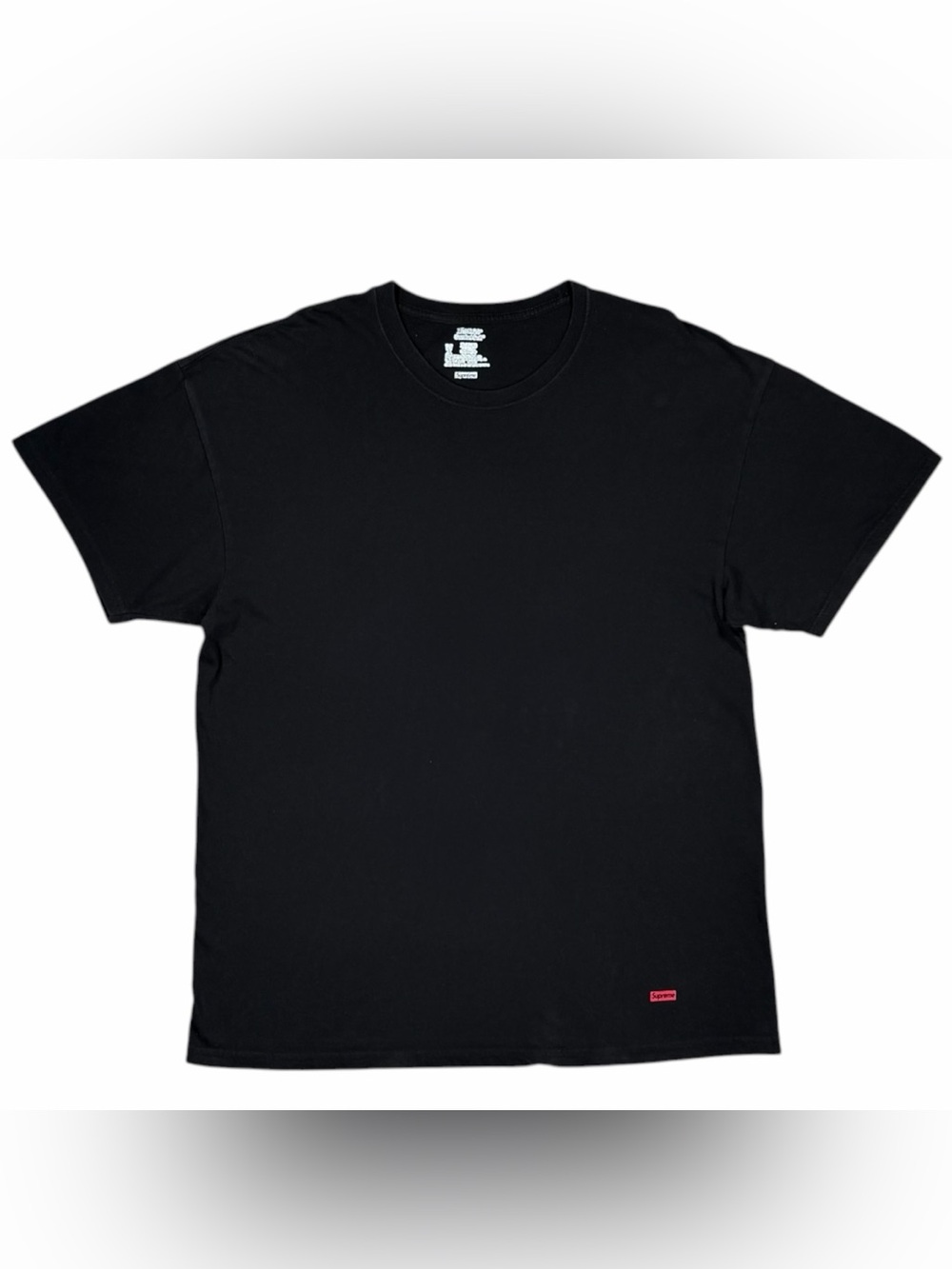 Supreme Hanes Comfort Soft Small Box Logo Black Crewneck Short Sleeve Size XL